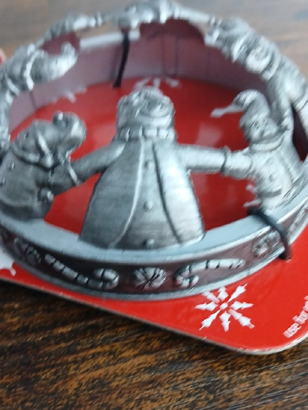 NWT Yankee Candle Silver Snowman Illuma-Lid Jar Ring Christmas